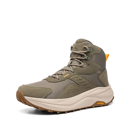 NORTIV 8 Men's Wide Toe Box Hiking Boots Low Drop Waterproof Outdoor Trekking Camping Shoes Katahdin