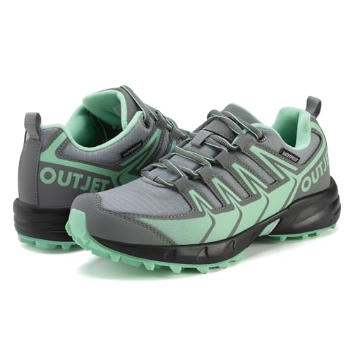 Women's Waterproof Hiking Shoes Lightweight Non-Slip Trails Walking Shoes Outdoor Sneakers