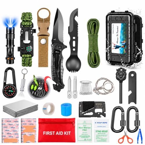 Survival Kit and Emergency Gear for Men - 66 in 1 Outdoor Equipment