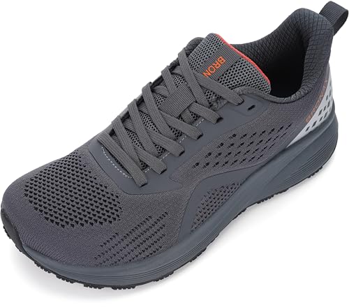 BRONAX Men's Wide Toe Box Road Running Workout Shoes 11 Grey